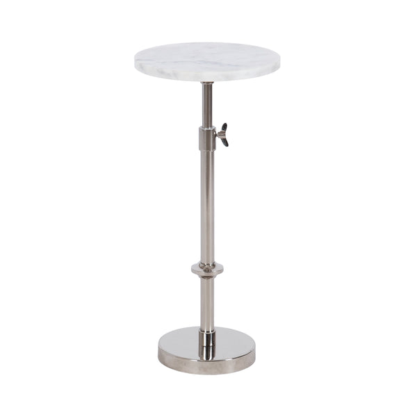Kate & Laurel Engles Adjustable Marble Table And Plant Stand