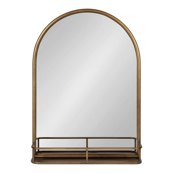 Kate & Laurel Estero Metal Framed Arch Wall Mirror With Shelf