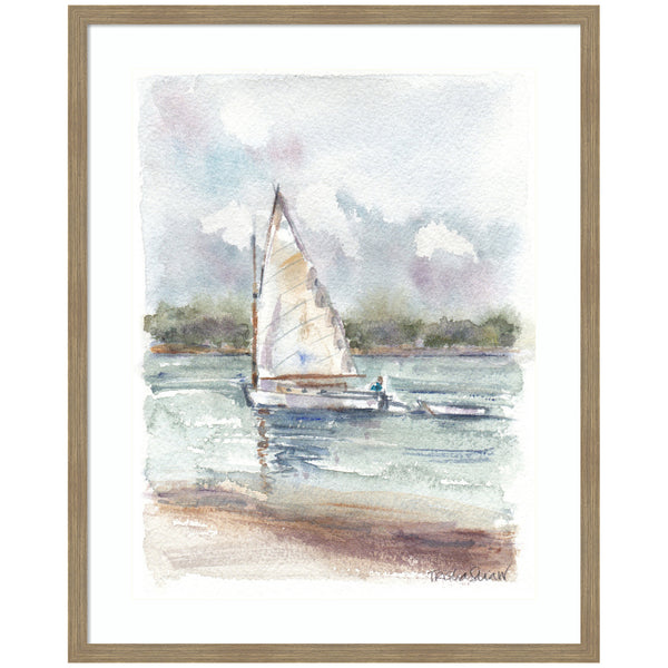 kate & laurel Framed Art 1 Maryanne Welch Chatham Fog Sailboat by Patricia Shaw