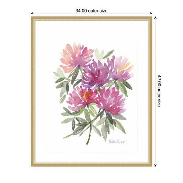 Kate & Laurel Framed Art Abstract Watercolor Pink Floral By Patricia Shaw