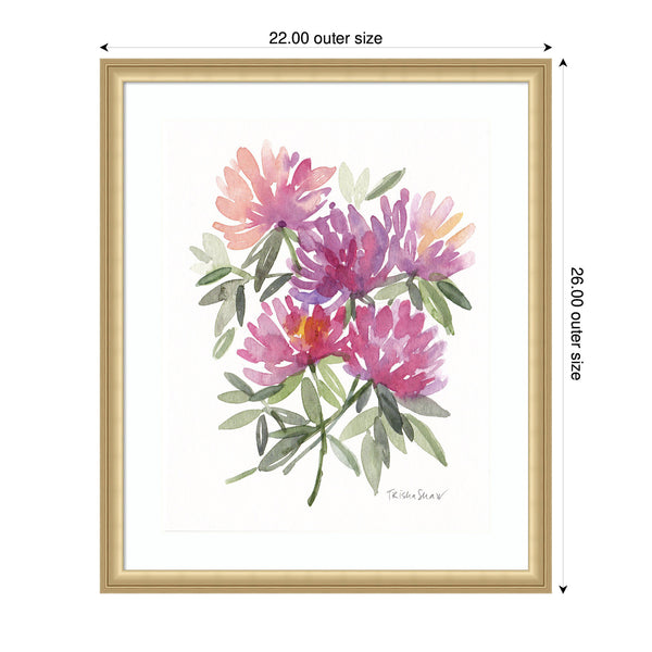 Kate & Laurel Framed Art Abstract Watercolor Pink Floral By Patricia Shaw
