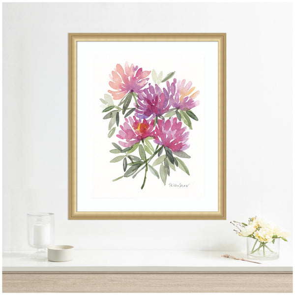 Kate & Laurel Framed Art Abstract Watercolor Pink Floral By Patricia Shaw