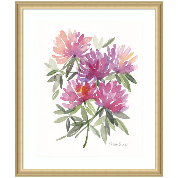 kate & laurel Framed Art Abstract Watercolor Pink Floral by Patricia Shaw