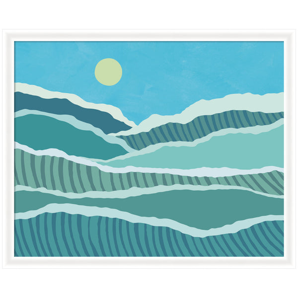 Kate & Laurel Framed Art Abstract Waves By Rachel Lee