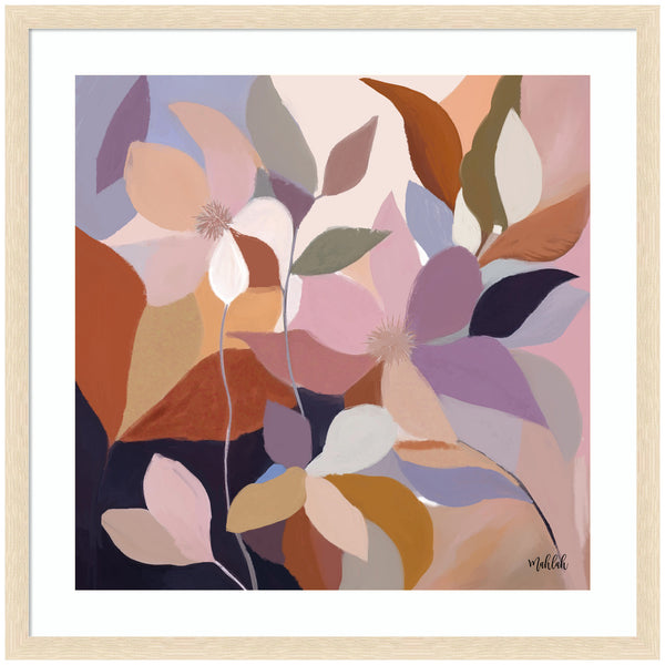 Kate & Laurel Framed Art Azure Leaves By Inkheart Designs