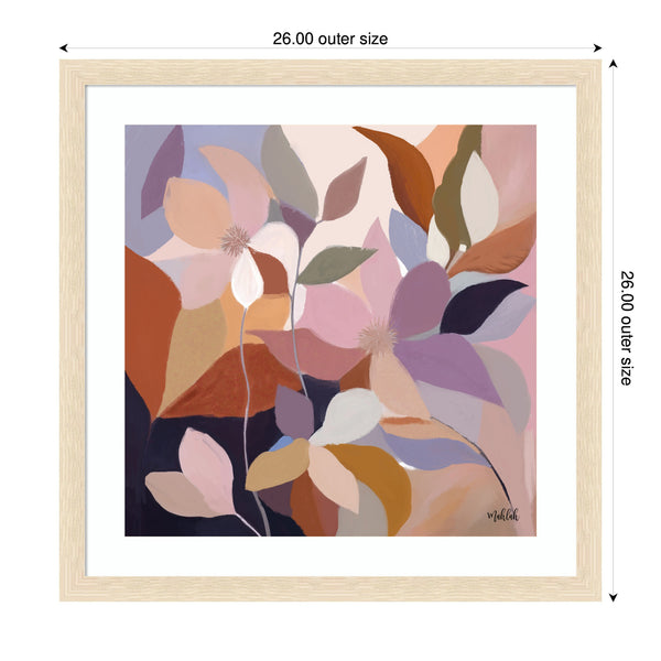 Kate & Laurel Framed Art Azure Leaves By Inkheart Designs