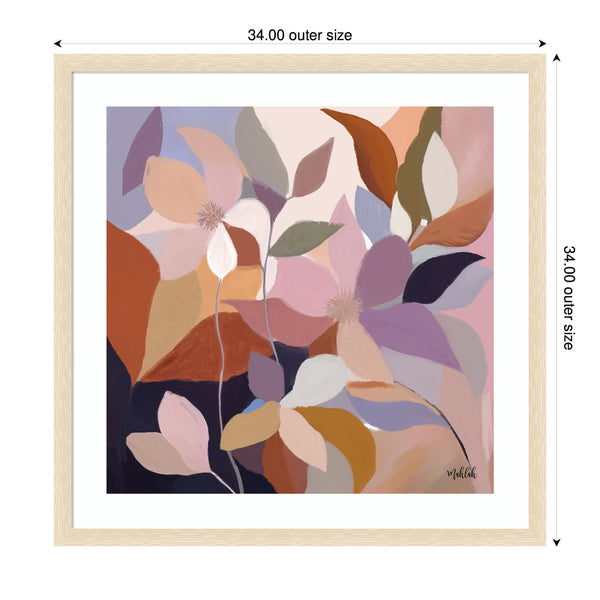 Kate & Laurel Framed Art Azure Leaves By Inkheart Designs