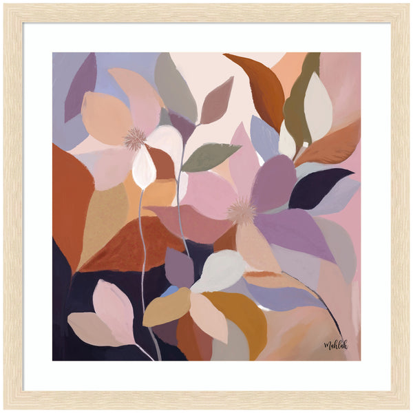 kate & laurel Framed Art Azure leaves by Inkheart Designs