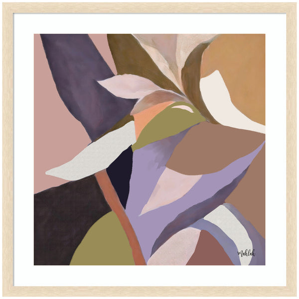 Kate & Laurel Framed Art Azure Stems By Inkheart Designs