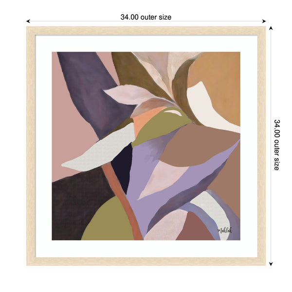 Kate & Laurel Framed Art Azure Stems By Inkheart Designs