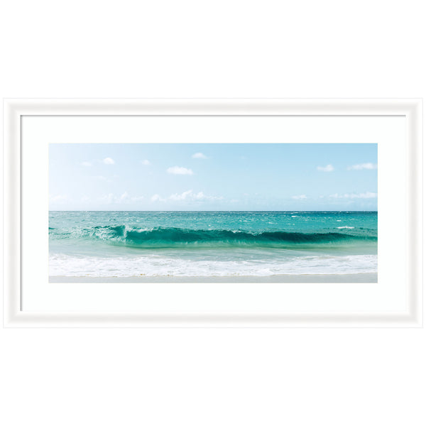 kate & laurel Framed Art Beach Ocean Day over Blue Clear Waters by Alicia Abla