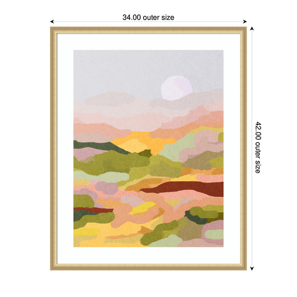Kate & Laurel Framed Art Beautiful Landscape By July Art Prints