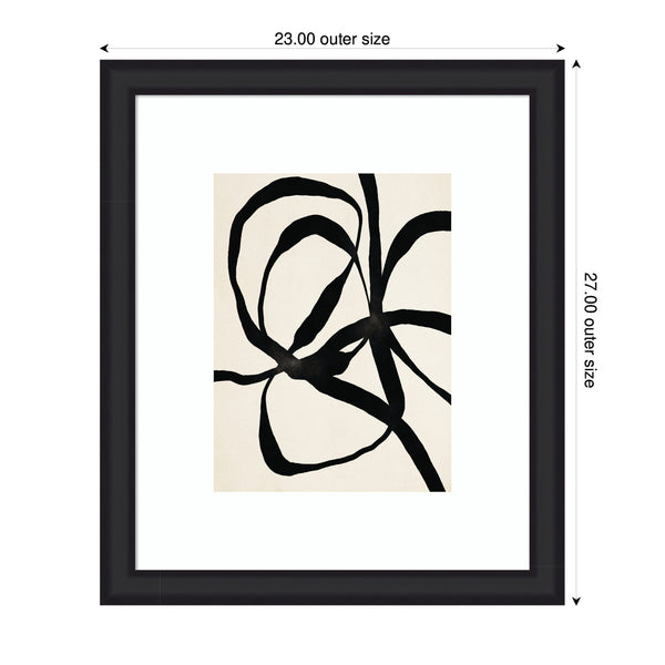 Kate & Laurel Framed Art Black Twist 1 By Alicia Bock