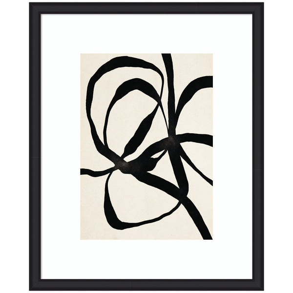 Kate & Laurel Framed Art Black Twist 1 By Alicia Bock