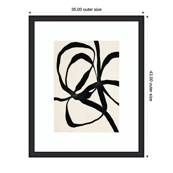 Kate & Laurel Framed Art Black Twist 1 By Alicia Bock