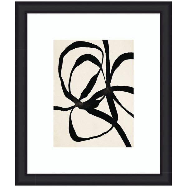 kate & laurel Framed Art Black Twist 1 by Alicia Bock