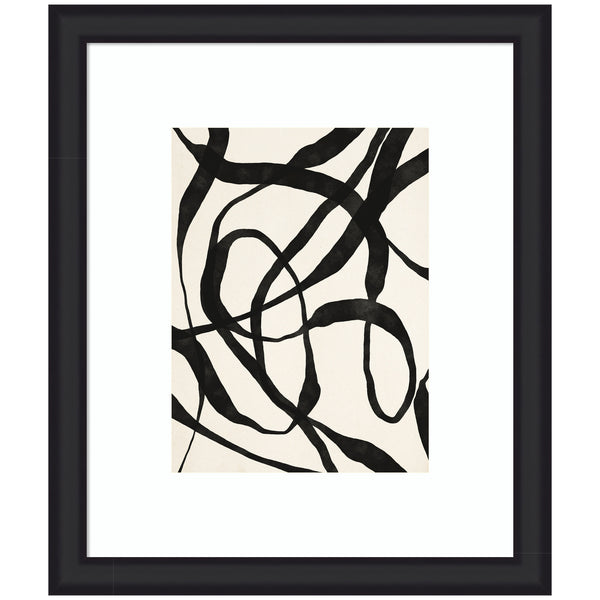Kate & Laurel Framed Art Black Twist 4 By Alicia Bock