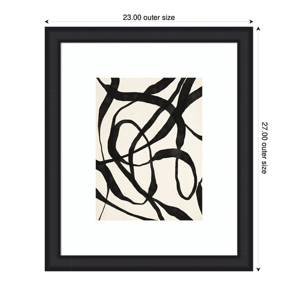 Kate & Laurel Framed Art Black Twist 4 By Alicia Bock