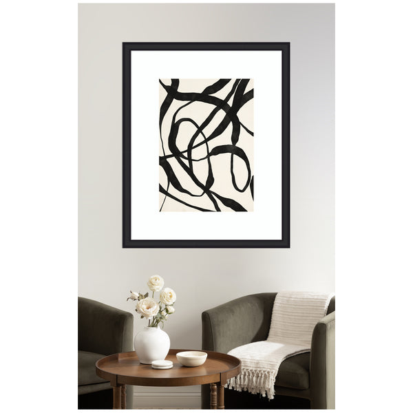 Kate & Laurel Framed Art Black Twist 4 By Alicia Bock