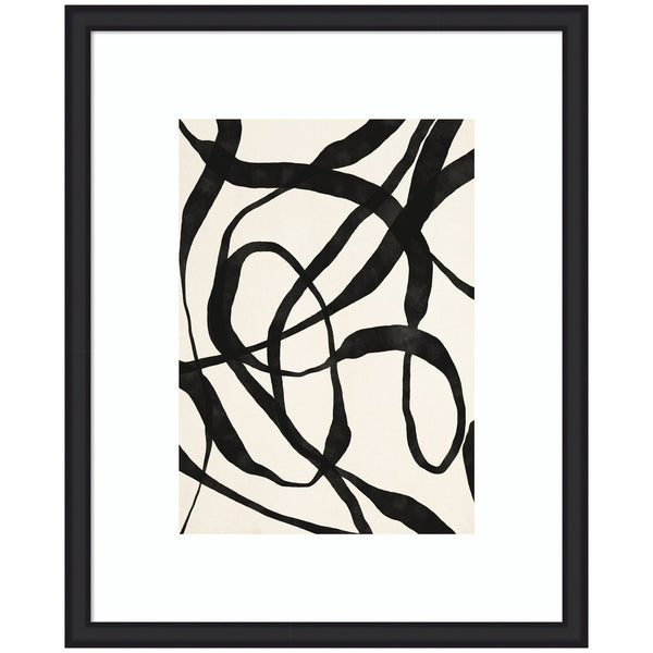 kate & laurel Framed Art Black Twist 4 by Alicia Bock