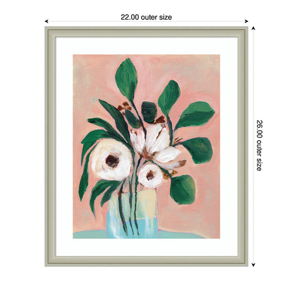 Kate & Laurel Framed Art Blush In Bloom By Nikita Jariwala