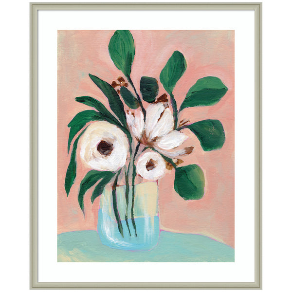 Kate & Laurel Framed Art Blush In Bloom By Nikita Jariwala