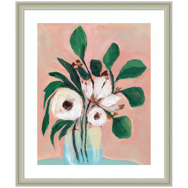 kate & laurel Framed Art Blush in Bloom by Nikita Jariwala