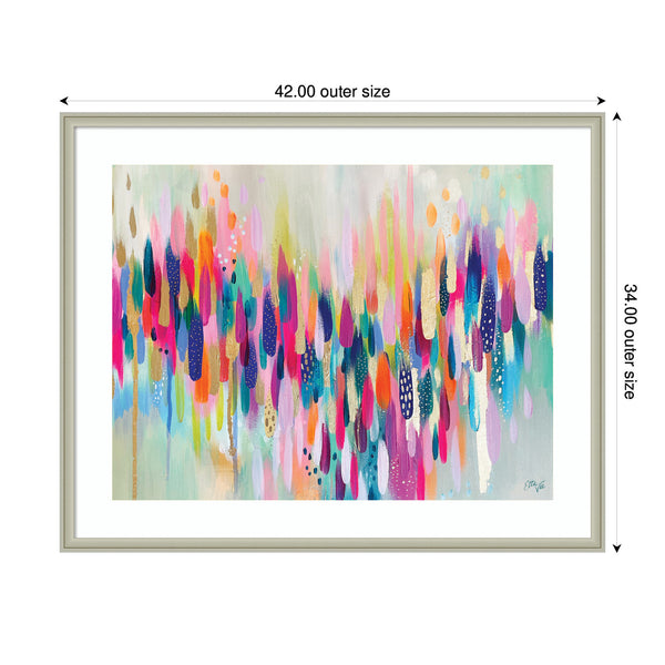 Kate & Laurel Framed Art Brushstroke 154 Horizontal By Ettavee