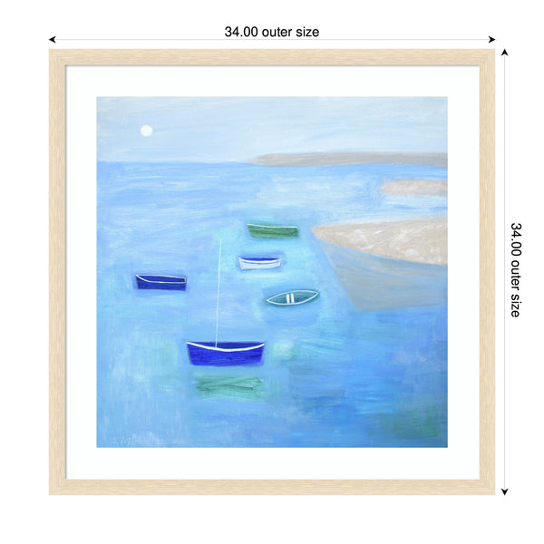 Kate & Laurel Framed Art Calm Waters By Giuliana Lazzerini