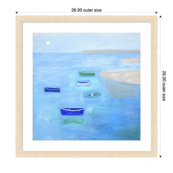 Kate & Laurel Framed Art Calm Waters By Giuliana Lazzerini