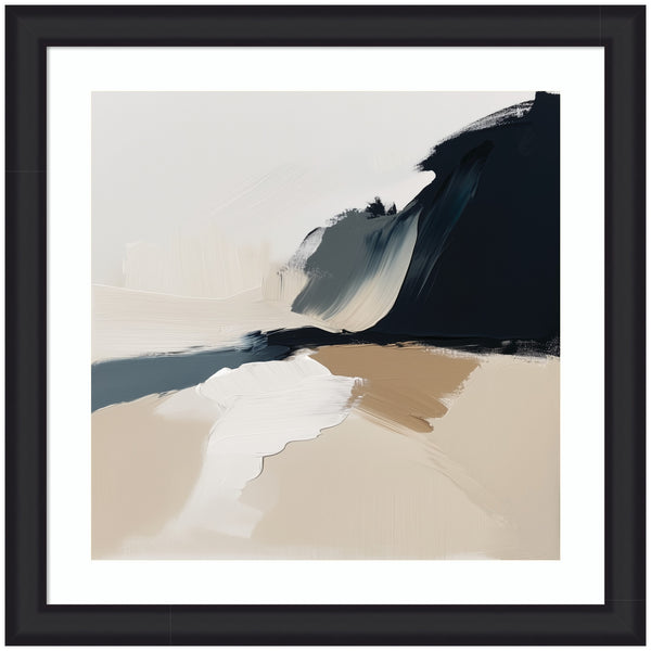 Kate & Laurel Framed Art Coastal Sand Modern Abstract Landscape II By The Creative Bunch Studio