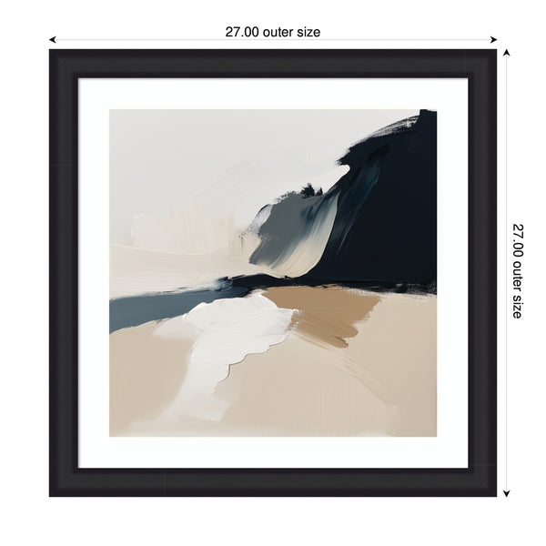 Kate & Laurel Framed Art Coastal Sand Modern Abstract Landscape II By The Creative Bunch Studio