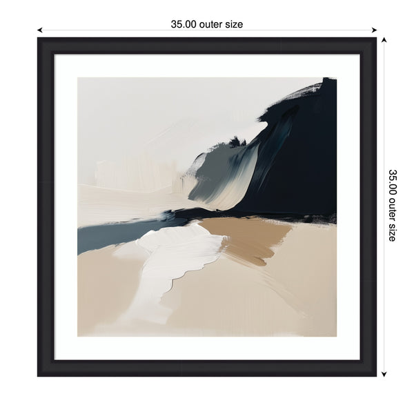 Kate & Laurel Framed Art Coastal Sand Modern Abstract Landscape II By The Creative Bunch Studio