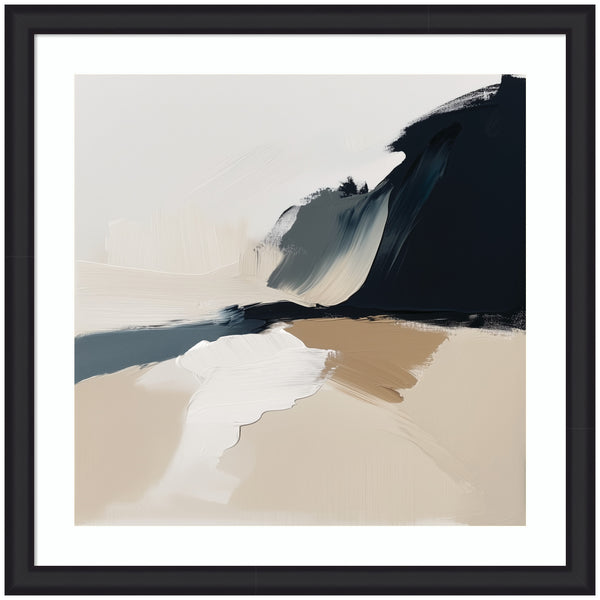kate & laurel Framed Art Coastal Sand Modern Abstract Landscape II by The Creative Bunch Studio