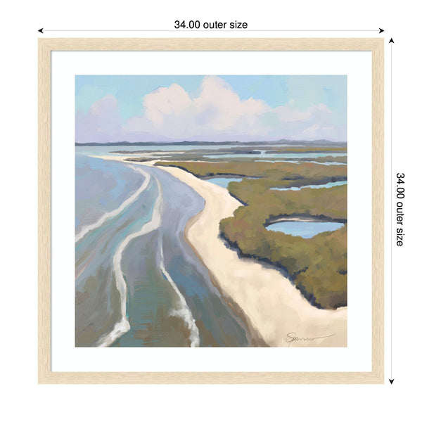 Kate & Laurel Framed Art Coastal Visions By Mary Sparrow
