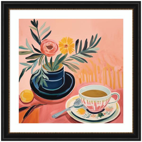 Kate & Laurel Framed Art Cozy Coffee By The Creative Bunch Studio