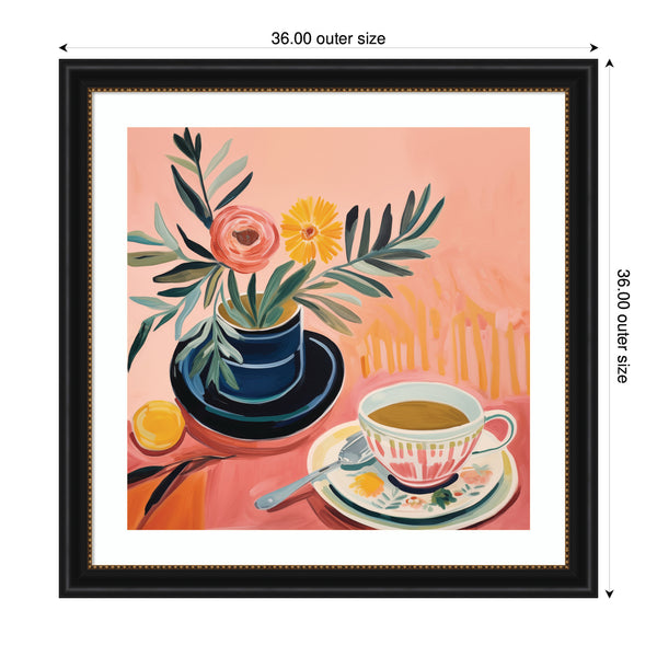 Kate & Laurel Framed Art Cozy Coffee By The Creative Bunch Studio