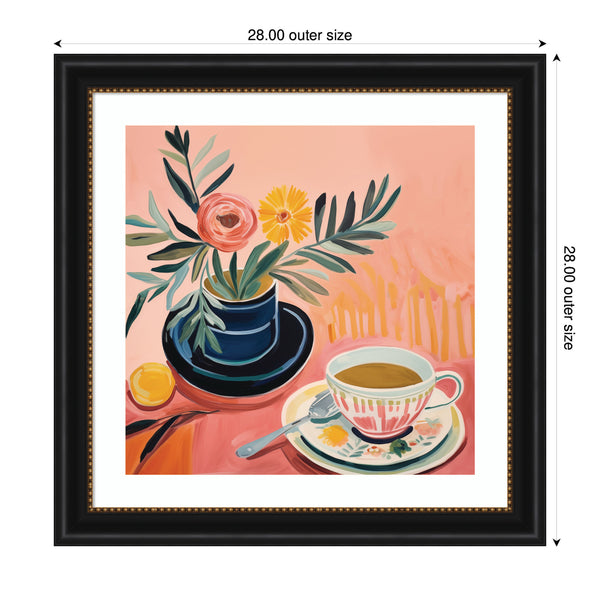 Kate & Laurel Framed Art Cozy Coffee By The Creative Bunch Studio