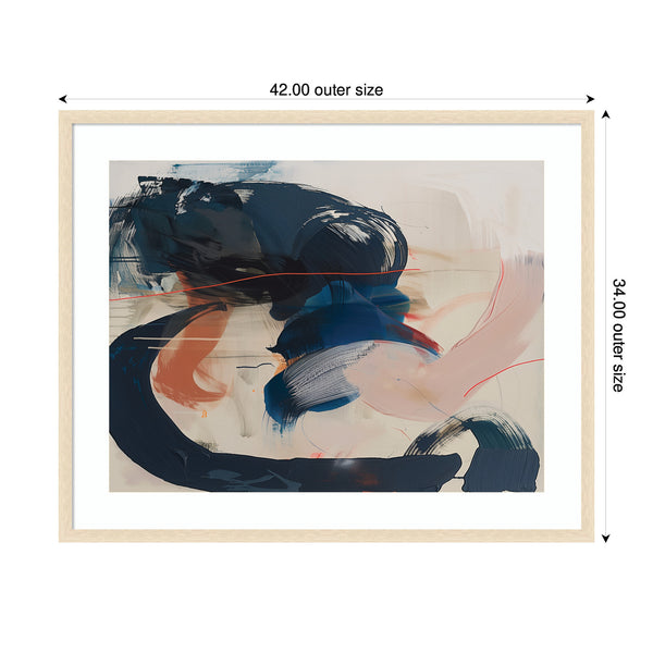 Kate & Laurel Framed Art Deep Blue Momentum I By Amy Lighthall