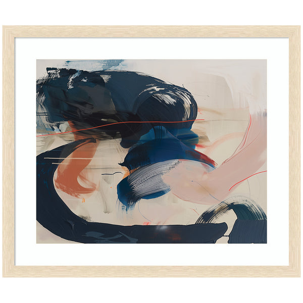 Kate & Laurel Framed Art Deep Blue Momentum I By Amy Lighthall