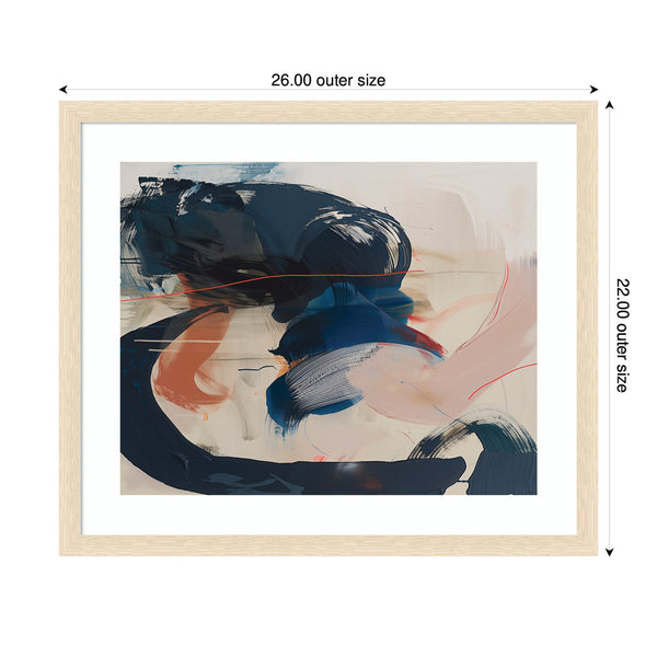 Kate & Laurel Framed Art Deep Blue Momentum I By Amy Lighthall