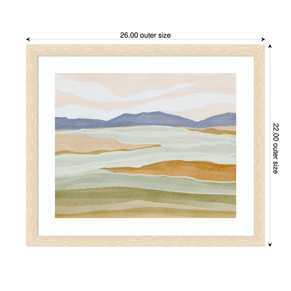 Kate & Laurel Framed Art Dreamy Hillscape By Nikita Jariwala