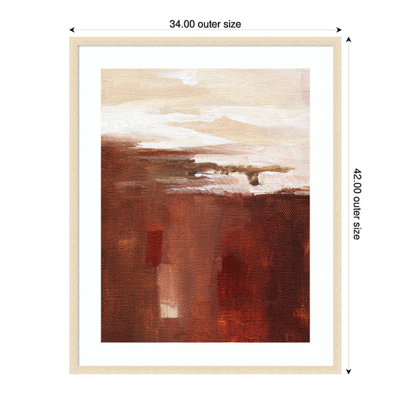 Kate & Laurel Framed Art Earthen Abstract By Nikita Jariwala