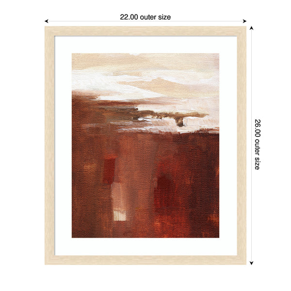 Kate & Laurel Framed Art Earthen Abstract By Nikita Jariwala