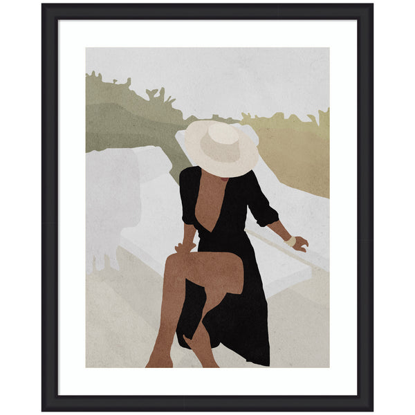 Kate & Laurel Framed Art Elegant Woman In Hat By July Art Prints