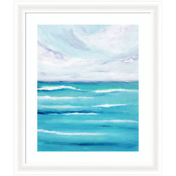 kate & laurel Framed Art Evening Ocean Waves by Nikita Jariwala