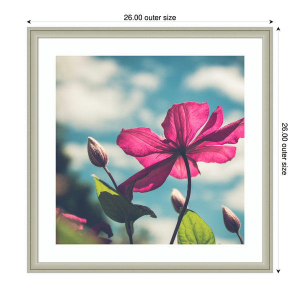 Kate & Laurel Framed Art Flower In The Sky By Stephanie Klatt
