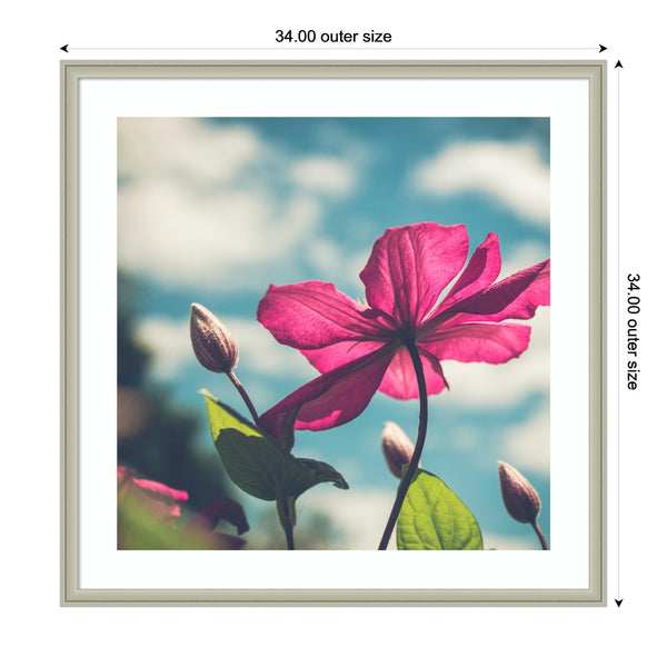 Kate & Laurel Framed Art Flower In The Sky By Stephanie Klatt