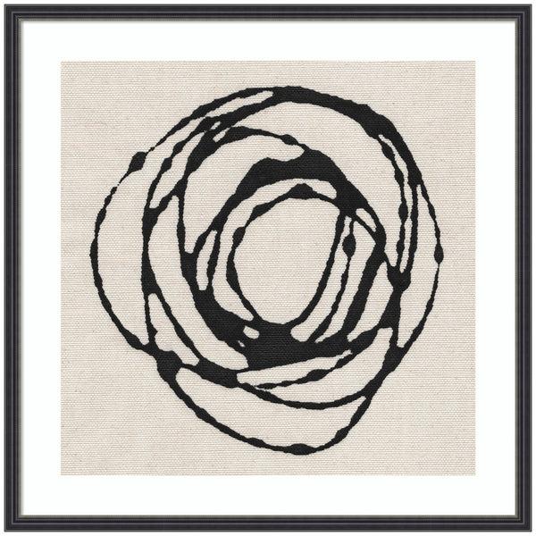 Kate & Laurel Framed Art Flowing Circle Abstract By The Creative Bunch Studio