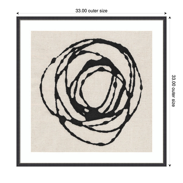 Kate & Laurel Framed Art Flowing Circle Abstract By The Creative Bunch Studio